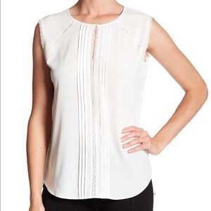 T Tahari Norma Blouse white large